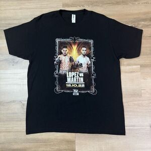Top Rank Boxing Teofimo Lopez VS Sandor Martin Fight Match Black Tee Size L NYC